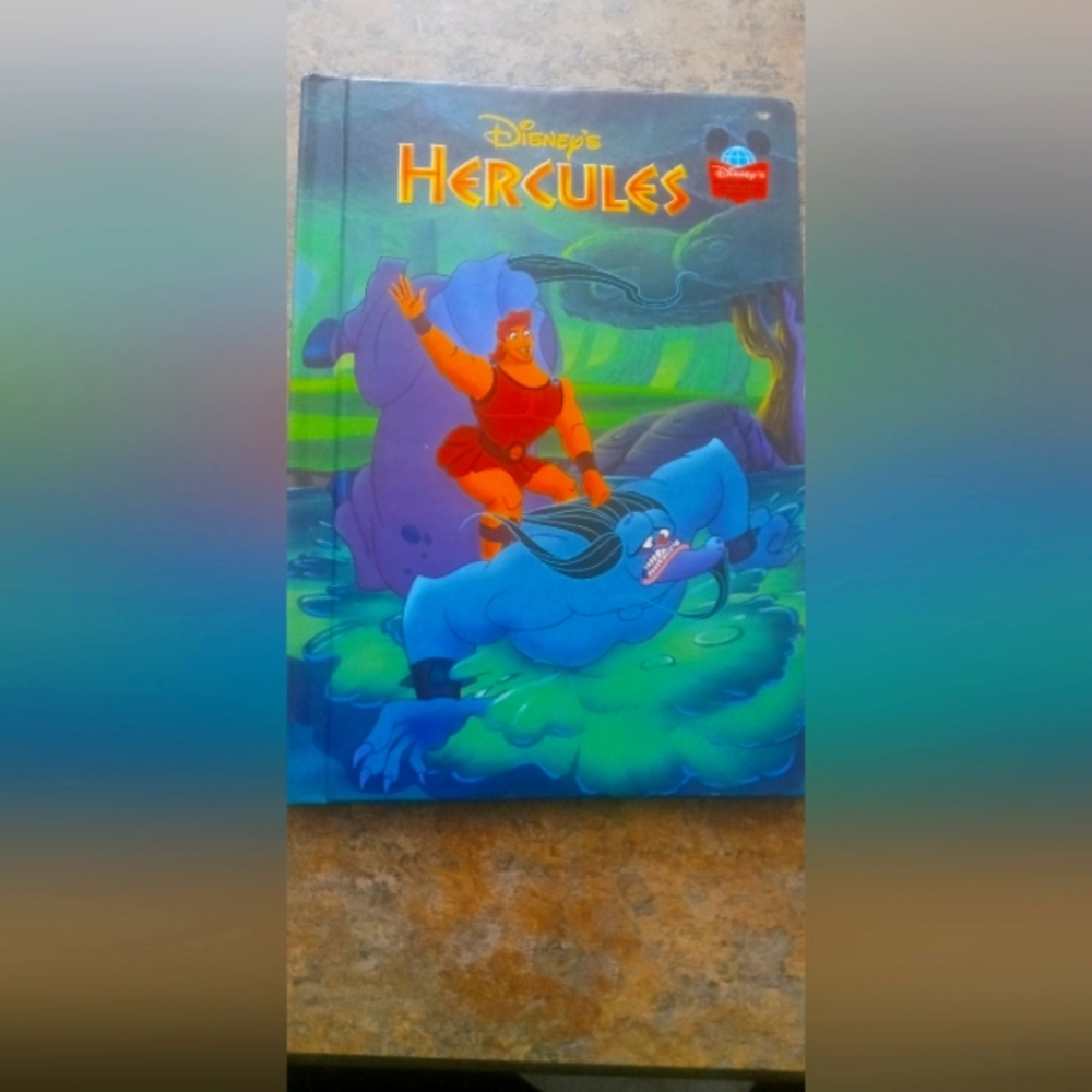 Disney's Hercules Hardcover Storybook - Blue & Green Cover